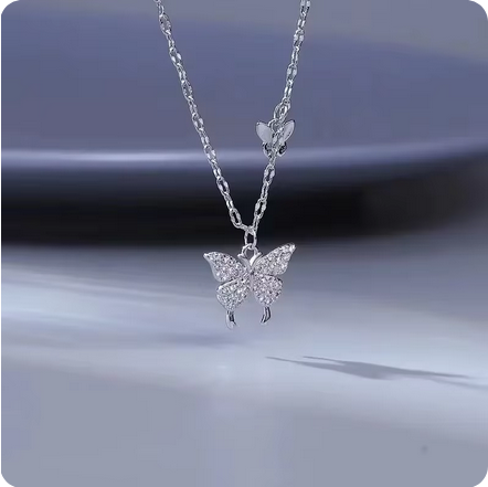 Fashion Women Crystal Zircon Pendant Necklace for Women Girl Crystal Chain Necklace Punk Party Jewelry butterfly necklace